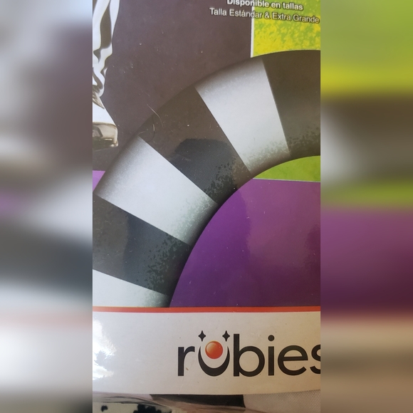 NWT Rubie's Beetlejuice Black and White Striped Adult XL Costume No Wig - Picture 6 of 6